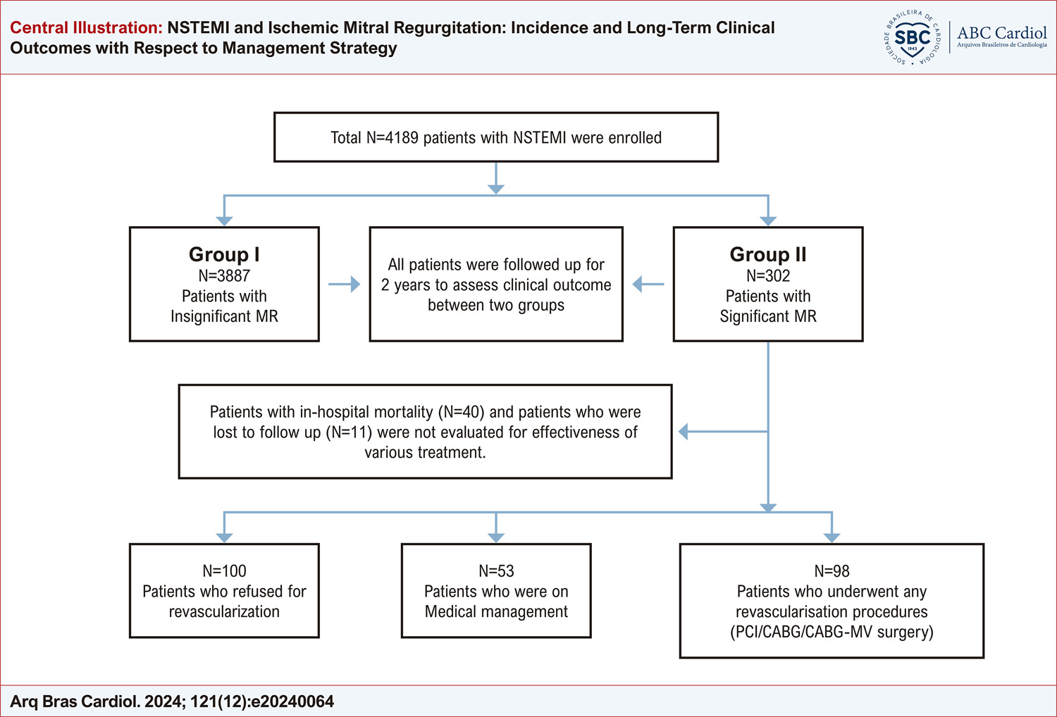 NSTEMI and Ischemic Mitral Regurgitation: Incidence and Long-Term Clinical Outcomes with Respect to Management Strategy