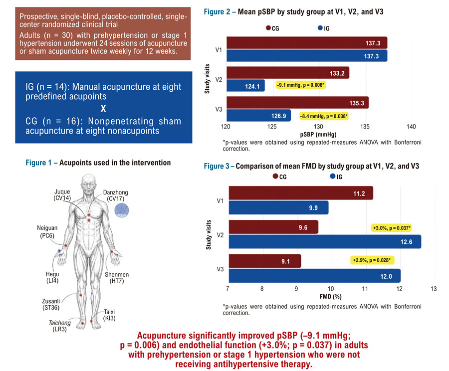 Effects of Acupuncture on Arterial Hypertension and Endothelial Dysfunction: The AHEaD Trial