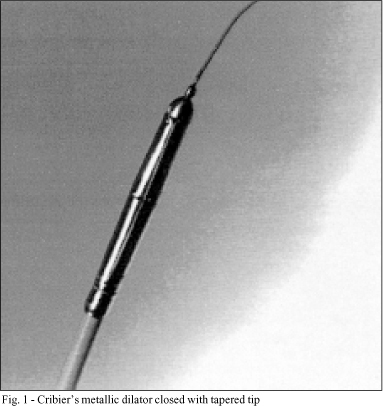 Percutaneous mechanical mitral commissurotomy performed with a Cribier's metallic valvulotome. Initial results