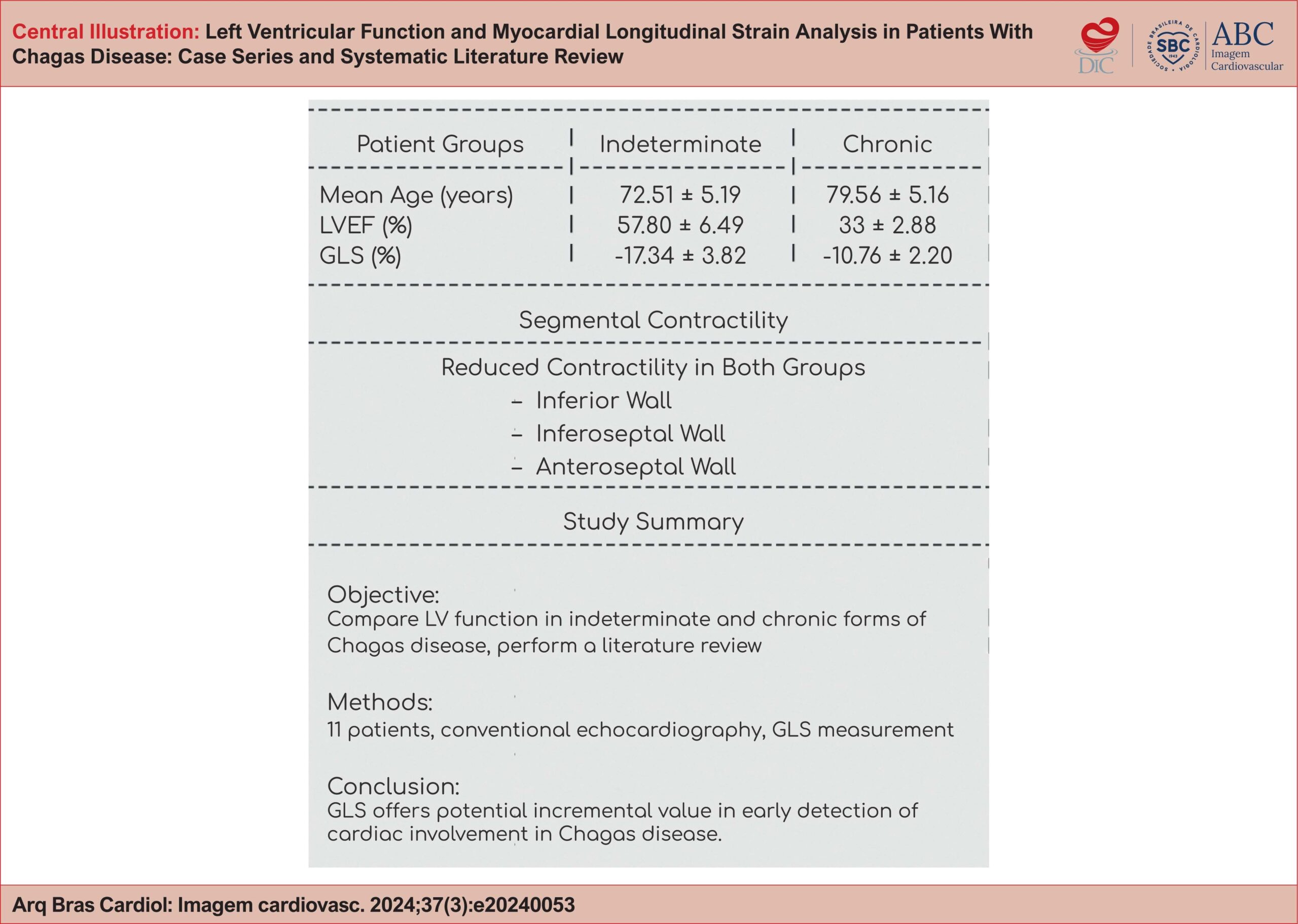 Left Ventricular Function and Myocardial Longitudinal Strain Analysis in Patients With Chagas Disease: Case Series and Systematic Literature Review